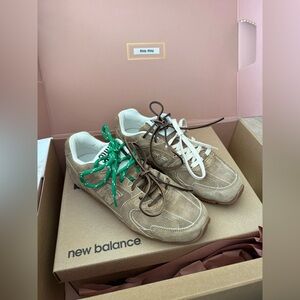 Authentic New Balance X Miu Miu 530 SL suede sneakers